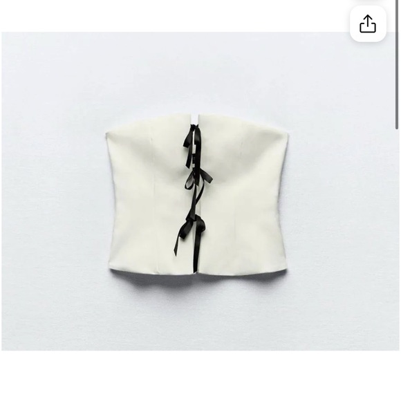 ZARA Strapless Bow Top - Picture 3 of 7